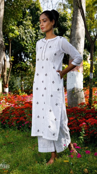 Matsya Chikankari & Daraz Cotton Kurta