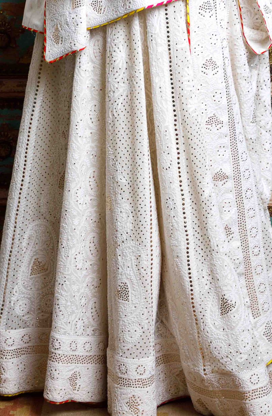 LR | Website Uploads | White Rainbow Lehenga 9.9