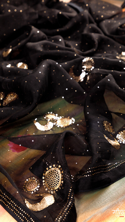 Nakshatra Mukaish Organza Saree